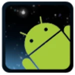 droid in space live wallpaper android application logo